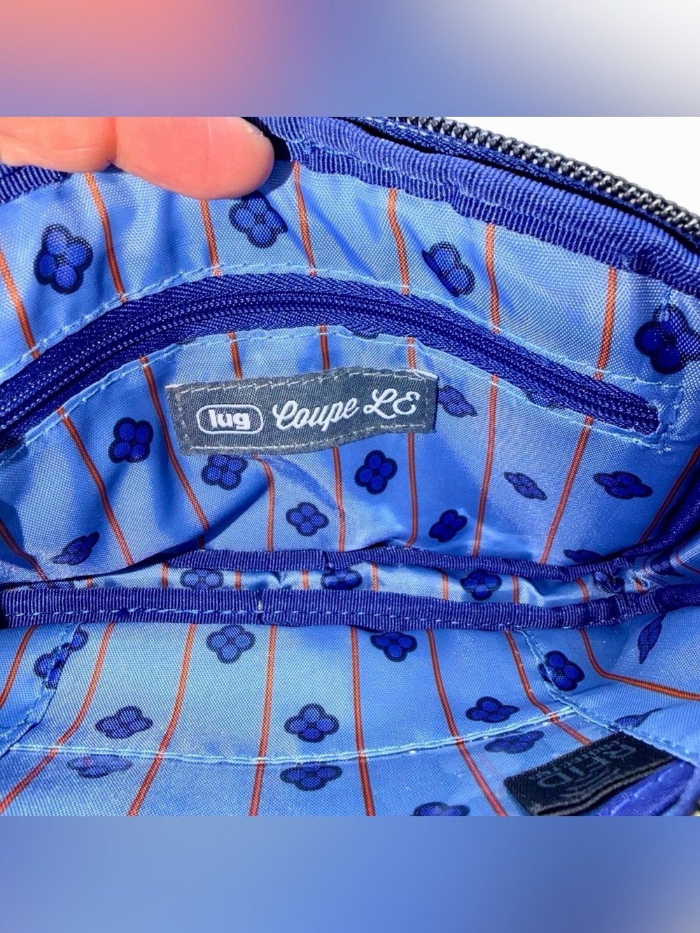 Lug Coupe LE Love Convertible Quilted Crossbody Bag w/Belt Strap {SAPHIRE BLUE} - Picture 11 of 13
